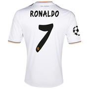 Real Madrid UEFA Champions League Home Shirt 2013/14 with Ronaldo 7 printing