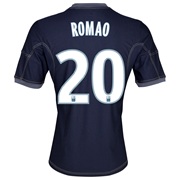 Olympique de Marseille Away Shirt SS 2013/14 - Mens Lt Blue with Romao 20 printing