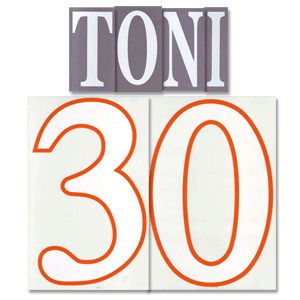 Toni 30 09-10 AS Roma Home Official Name and Number