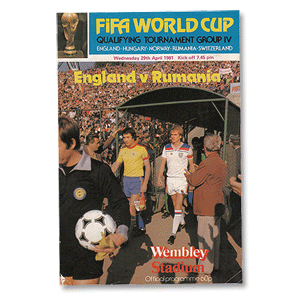 England v Romania - World Cup Qualifier at Wembley Stadium - 29th April 1981