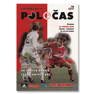 Slavia Prague v Leeds Utd UEFA Cup Quarter Final Match in Prague - 23rd March 2000