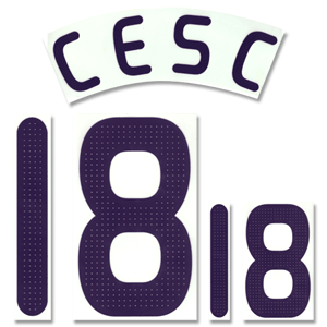 08-09 Spain Away Cesc 18 Name and Number Transfer