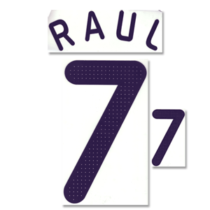 08-09 Spain Away Raul 7 Official Name and Number