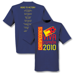 2010 Spain Winners T-shirt - Navy - Road to Victory