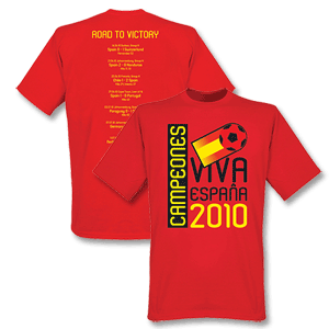 2010 Spain Winners T-shirt - Red - Road to Victory