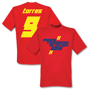 2012 Spain Torres Campeones Graphic T-Shirt - Red