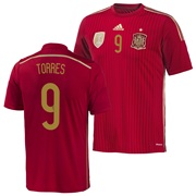 Spain Home Shirt 2013/15 - Kids with Torres 9 printing