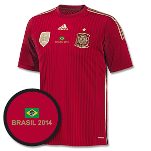 Spain Home Shirt 2014 2015 Inc Free Brazil 2014 MDT