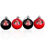 Sunderland 4 Pack of Plastic Baubles
