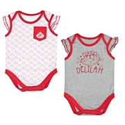 Sunderland Delilah Bodysuits - White/Red/Grey - Baby