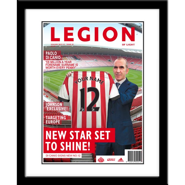 Sunderland - Personalised Headline Magazine - Framed