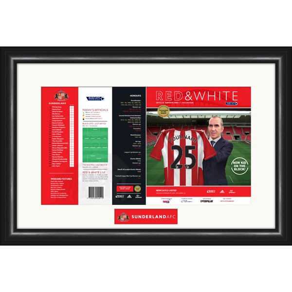 Sunderland - Personalised Match Day Programme - Framed