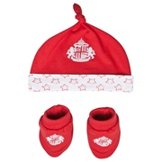 Sunderland Star Hat and Booties - Red/White - Baby