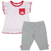 Sunderland Stars 2 Piece Set - White/Red/Grey - Baby