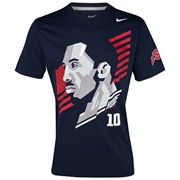 Nike USA Kobe Hero T-Shirt - Obsidian/ DK Grey Heather