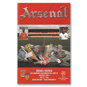 Arsenal v Valencia - 00-01 Champions League Quarter Final 1st Leg at Highbury - 4th Apr. 2001