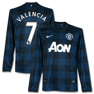 Man Utd Away L/S Valencia Shirt 2013 2014