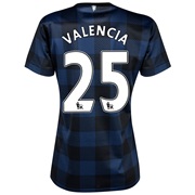Manchester United Away Shirt 2013/14 - Womens with Valencia 25 printing