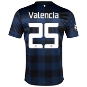 Manchester United UEFA Champions League Away Shirt 2013/14 with Valencia 25 printing
