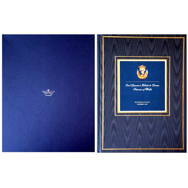 Diana Princess of Wales - Eulogy by Earl Spencer - Signed