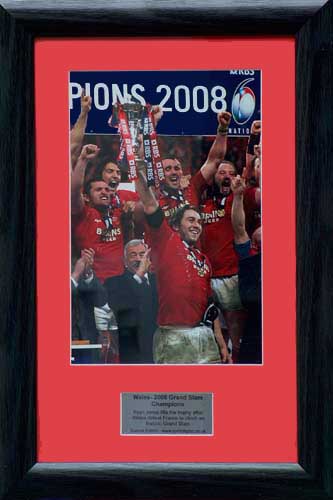 Wales 2008 Grand Slam - Framed photo presentation