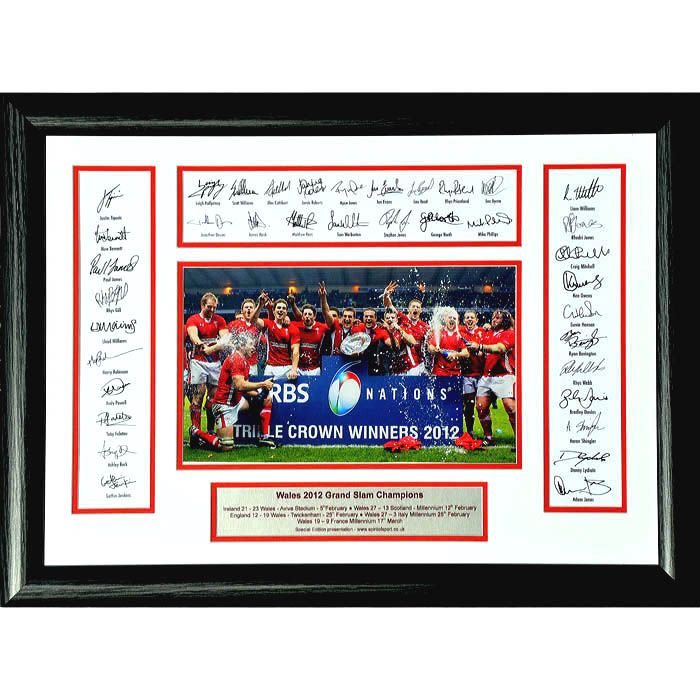 Wales - 2012 Grand Slam signed and framed presentation