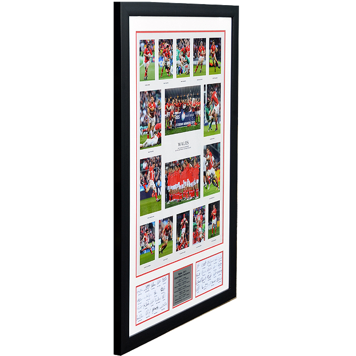 Wales - 2012 Grand Slam signed and framed team presentation