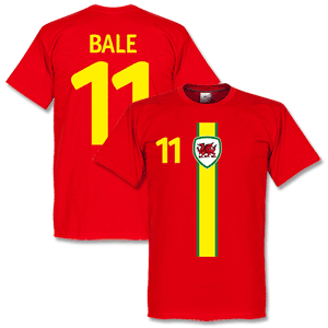 Wales Bale Football T-shirt - Red