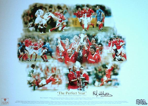 Wales - Grand Slam print signed by Martyn Williams