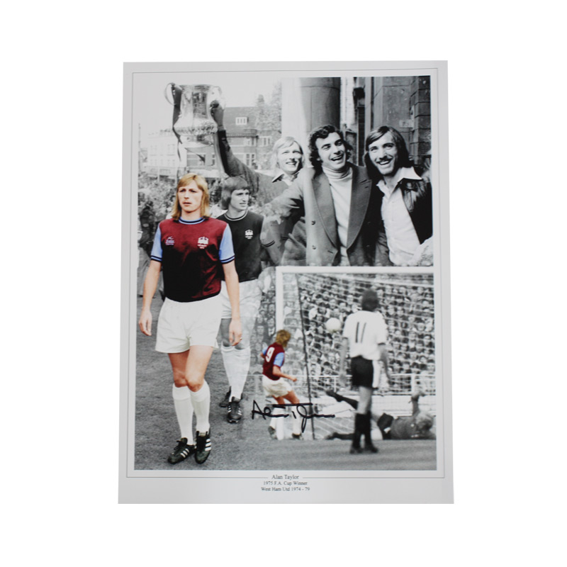 Alan Taylor Signed West Ham Photo