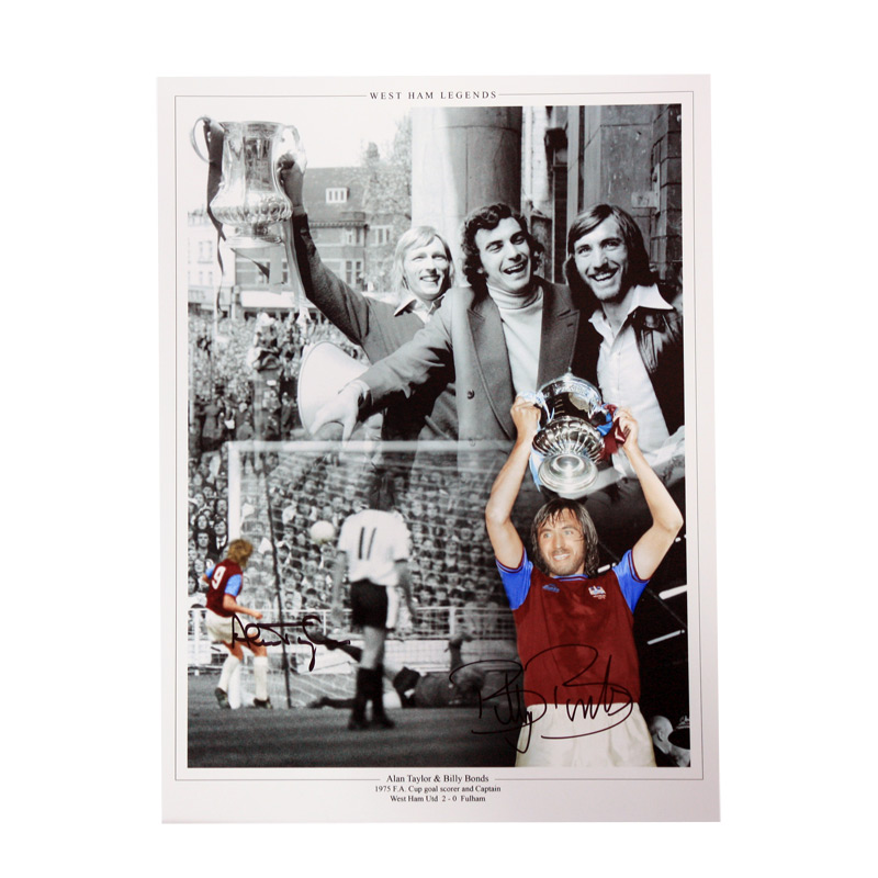 Billy Bonds Alan Taylor Signed West Ham Photo
