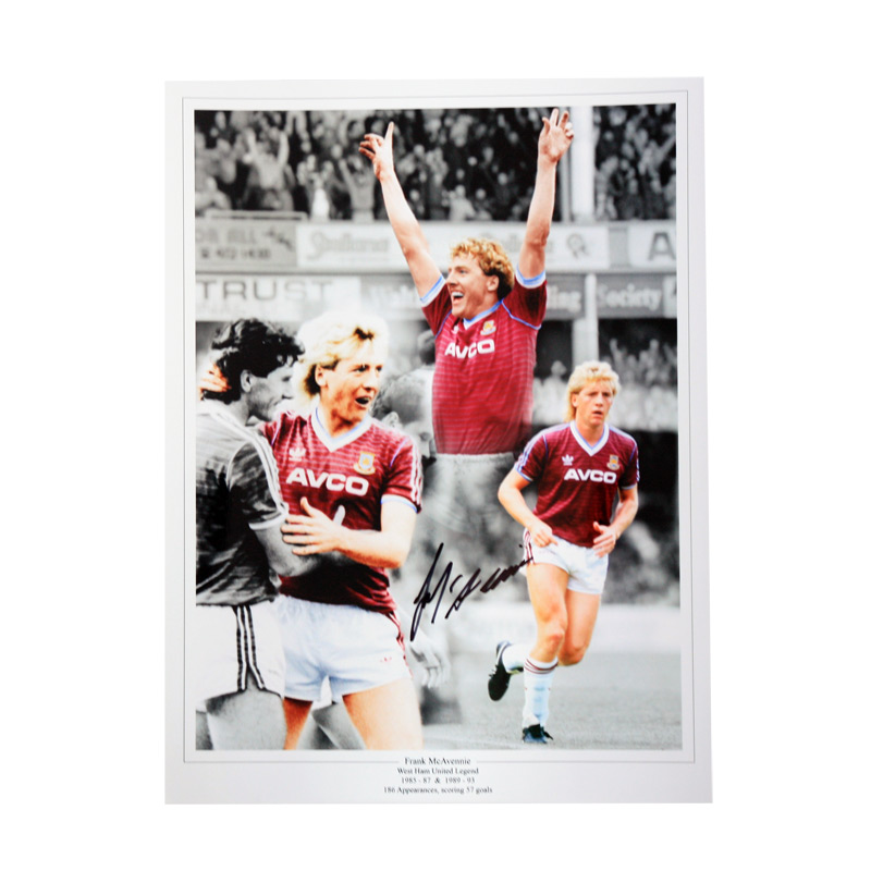 Frank McAvennie Signed West Ham Photo