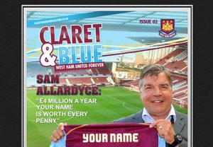 Personalised West Ham United Magazine Cover