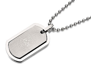 Stainless Steel West Ham FC Double Dog Tag And Ball Chain - 102588