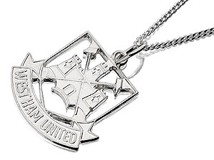 Sterling Silver West Ham FC Crest Pendant And Chain - 102501