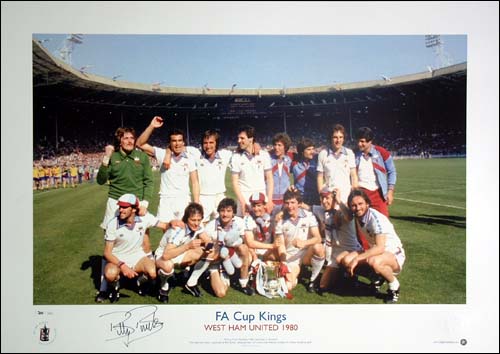West Ham 1980 FA Cup Final print signed by Billy Bonds