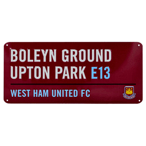 West Ham Colour Street Sign - 40cm x 18cm