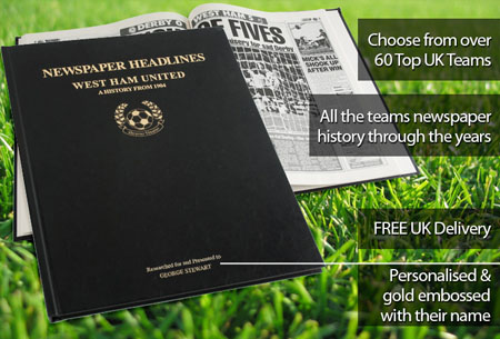 West Ham Personalised Football Book