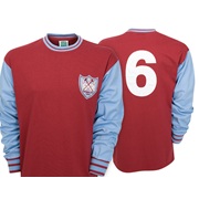 West Ham United 1964 FA Cup Final No.6 Shirt - Claret/Blue