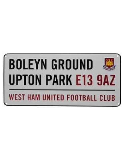 West Ham United FC Upton Park Street Sign