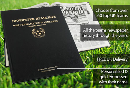 Wolves Personalised Football Book