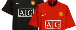 Man Utd Home and Away Shirts